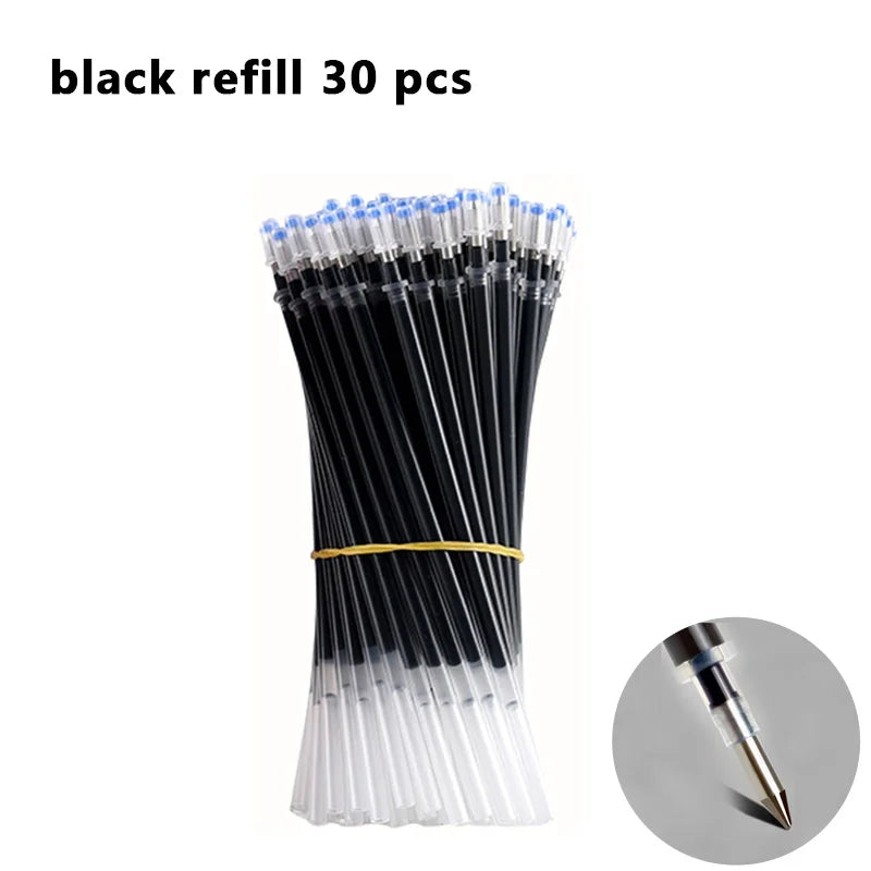 Smooth 0.5mm Gel Pen Set with Refills (Black, Blue, Red)