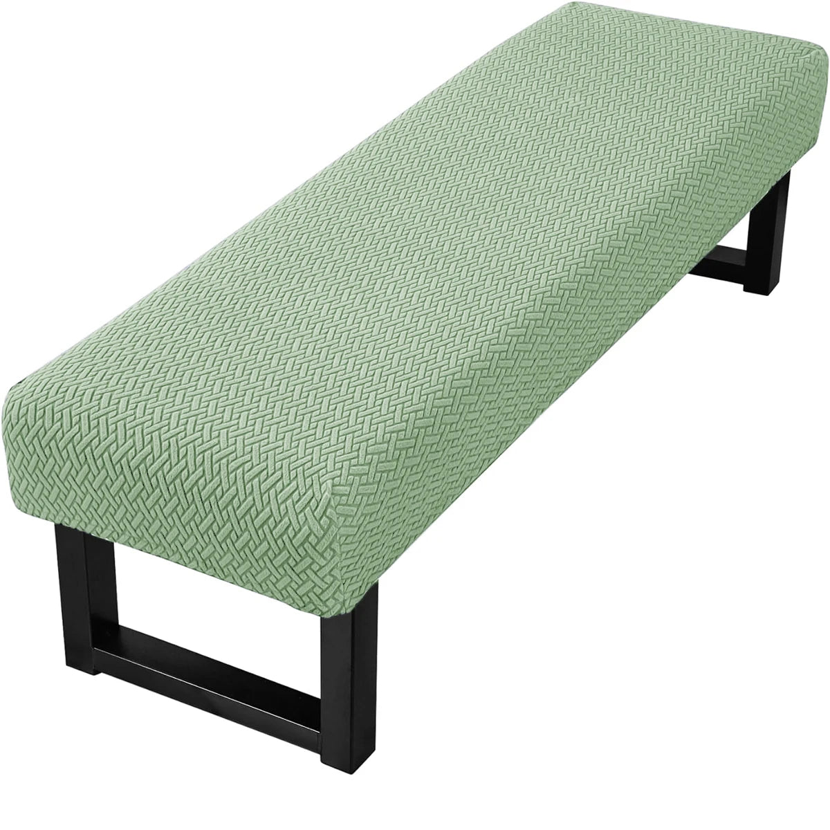 Stretch Jacquard Bench Cover – Modern, Washable Slipcover for Living Room Seating