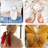 Elegant Scarf Buckle Set - 4 Piece Metal Fashion Clips