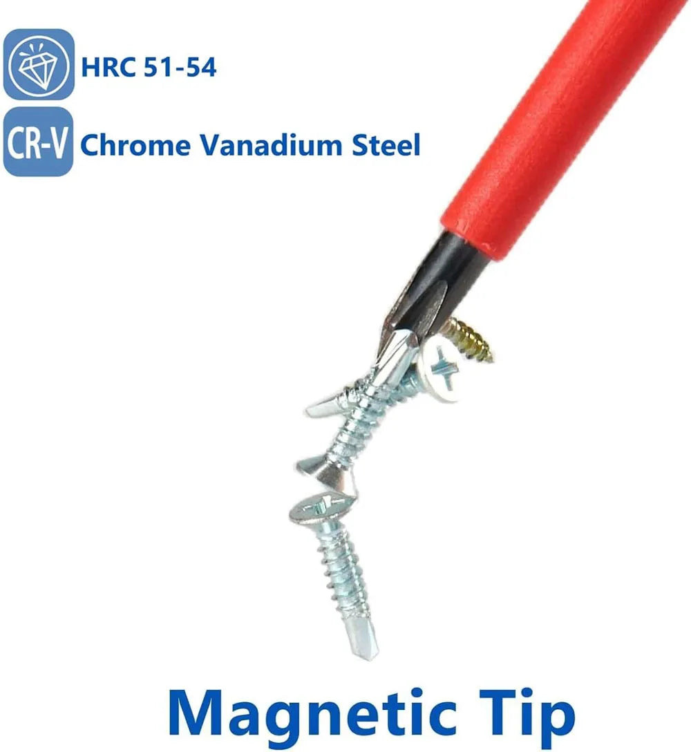 Insulated 1000V Magnetic Screwdriver Set for Electricians