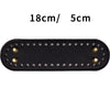Black PU leather oval bag bottom for DIY crochet and knitted bags with 18cm by 5cm dimensions