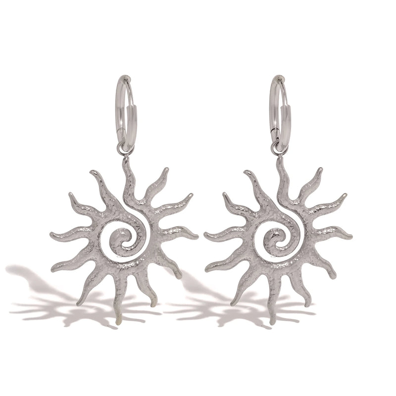 Spiral Sun Pendant Necklace