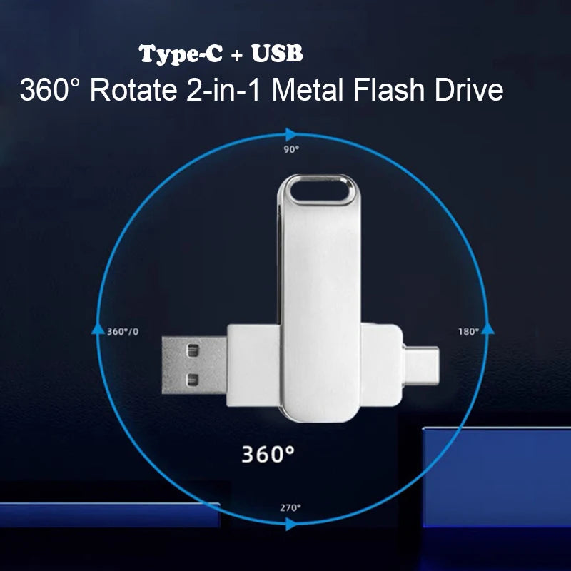 Metal OTG USB Flash Drive for Smartphones and Computers