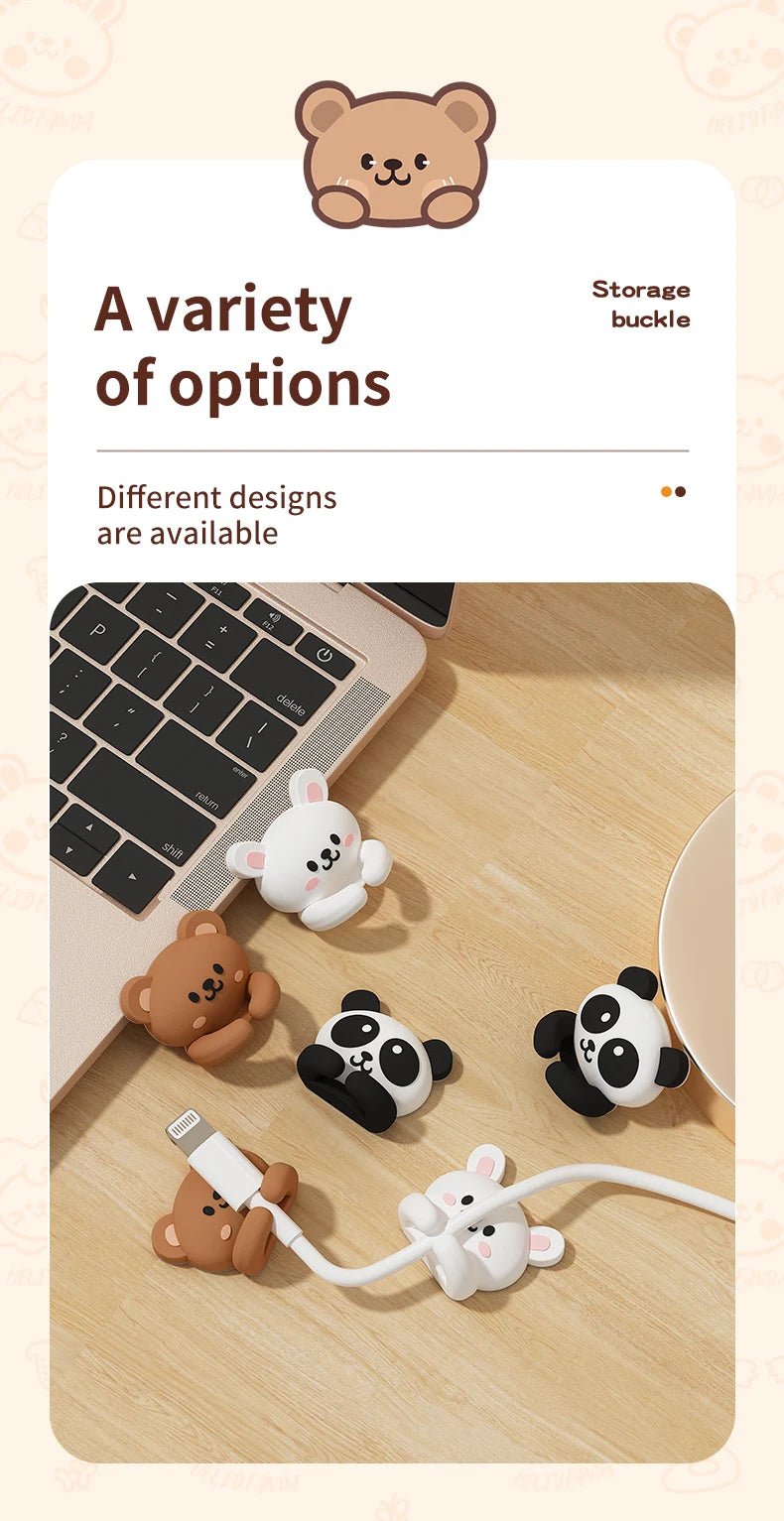 Adorable Cartoon Cable Organizer Clips