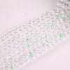 A strand of clear faceted crystal glass spacer beads for jewelry making