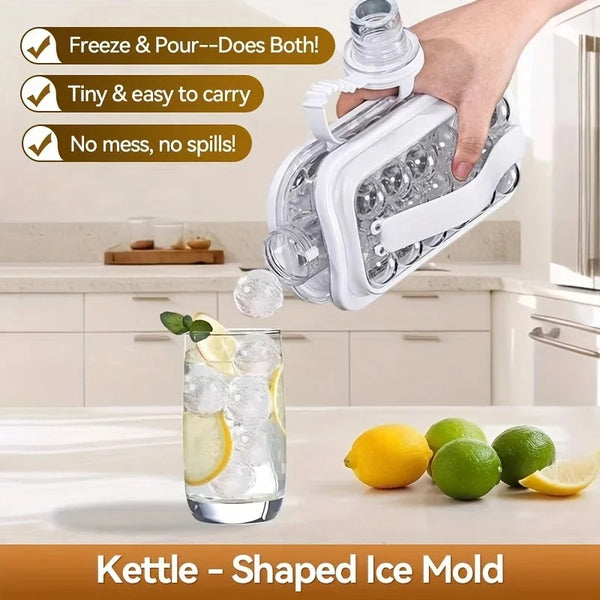 2-in-1 Silikon-Eiswürfelform und Krug