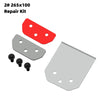 Repair kit for an SDS Plus floor scraper including a red plate and mounting hardware.