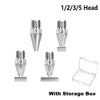 Stainless steel diamond painting pen tip set with five screw-on handles and storage box
