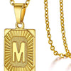 Initial Pendant Necklace in Stainless Steel