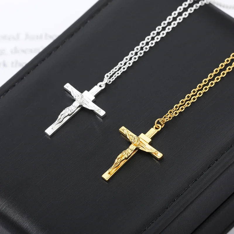 Stainless Steel Cross Pendant Necklace