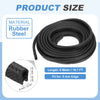 Black rubber steel flexible trim with a U-channel edge protector for sealing.