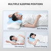 Demonstration of multiple sleeping positions using an ergonomic memory foam cervical pillow for neck pain relief.
