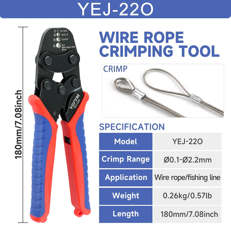 Wire Rope Crimping Tool for Aluminum Oval Sleeves