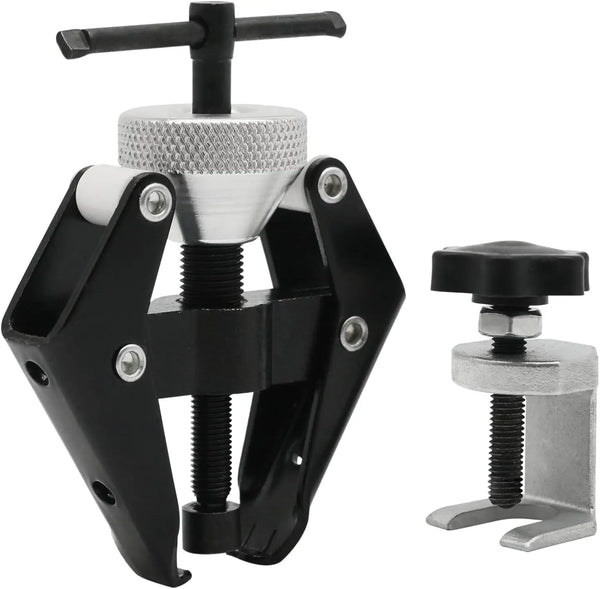 A black heavy-duty wiper arm removal tool with a silver grip and threaded mechanism.