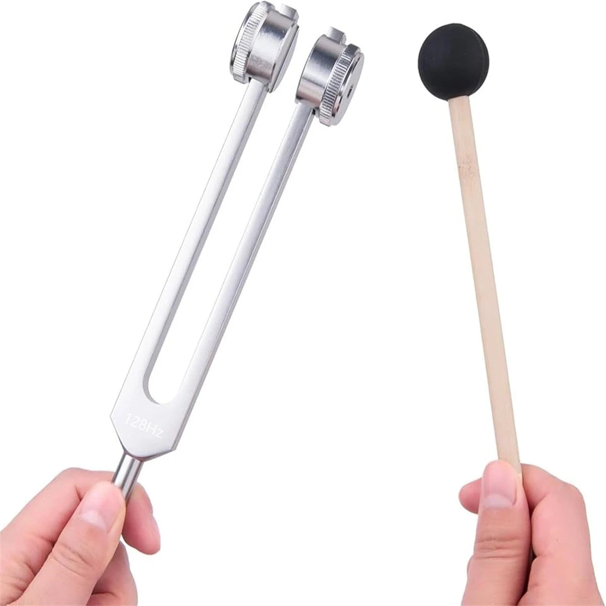 128Hz Aluminum Alloy Tuning Fork Set for Sound Therapy and Chakra Balancing