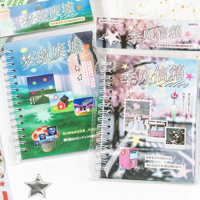 Decorative Time Reshaping Sticker Sheets for Scrapbooking & DIY Crafts