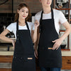 Canvas Cotton Cooking Apron with Adjustable Halter Neck and Large Pockets