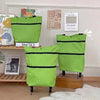 Folding Shopping Cart with Wheels - Oxford Fabric Trolley Bag