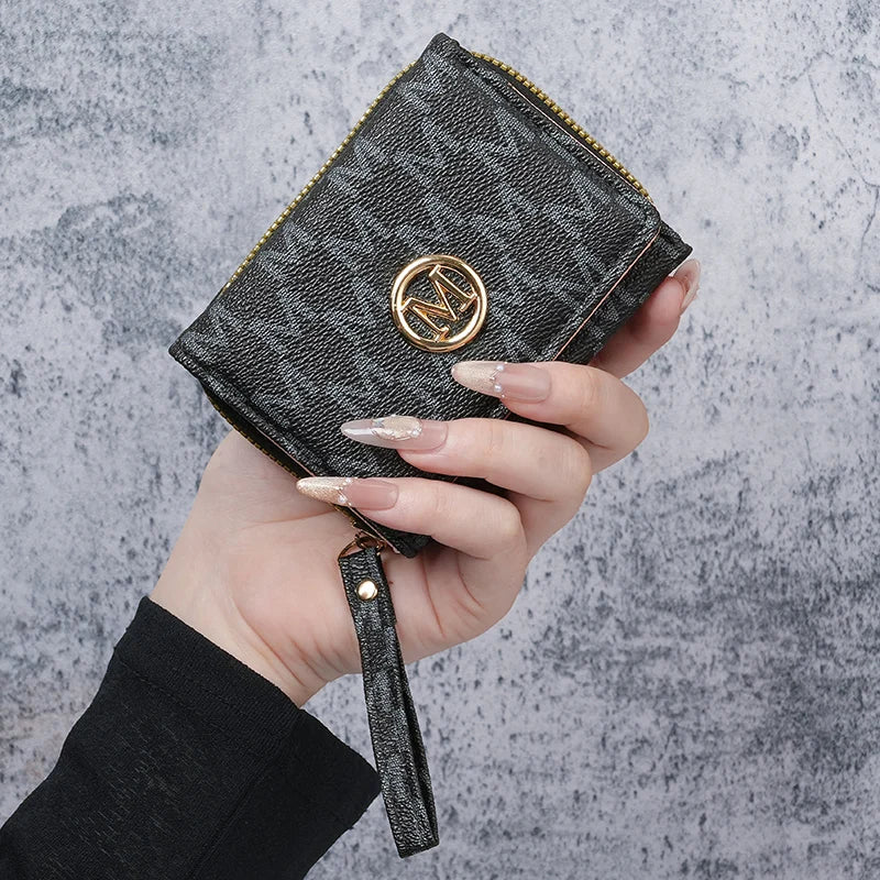 Portefeuille PU imprimé pour femmes multi-cartes