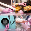 Pink Nitrile Cleaning Gloves for Kitchen, Dishwashing, and More