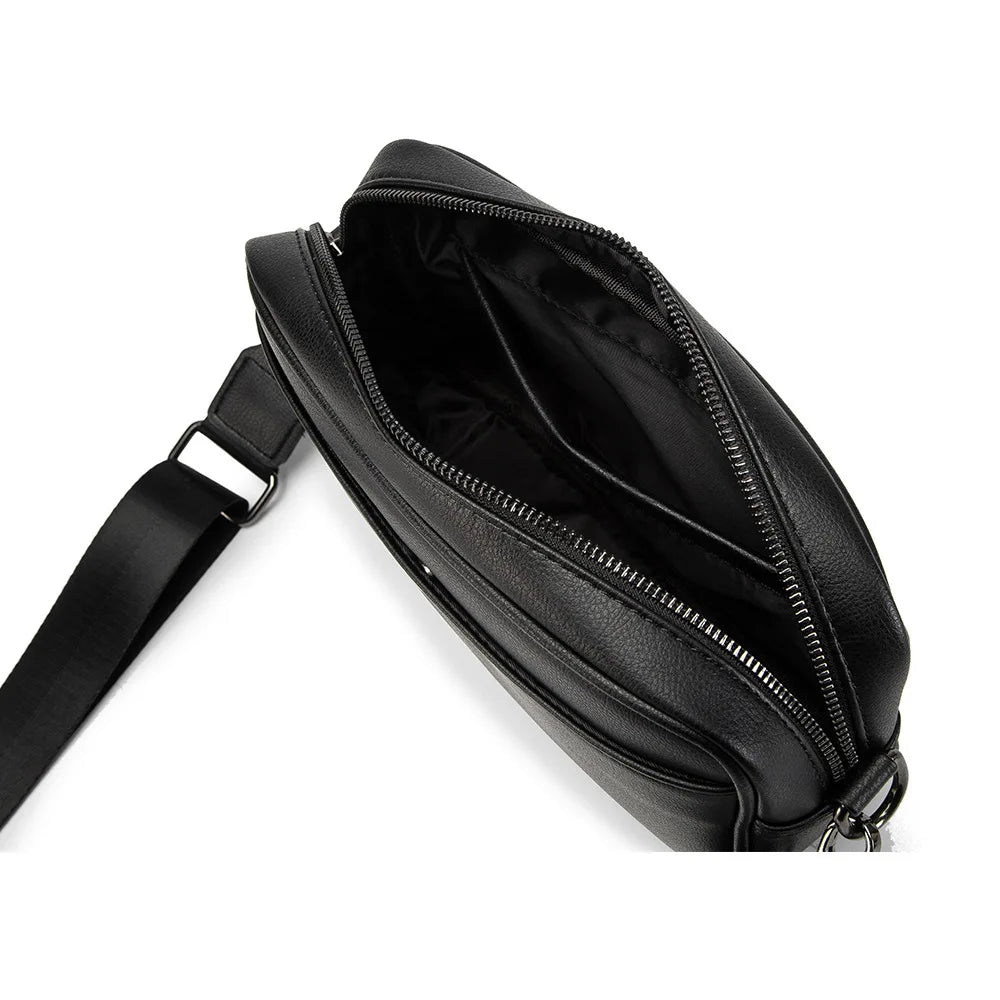 Classic PU Leather Men's Crossbody Messenger Bag