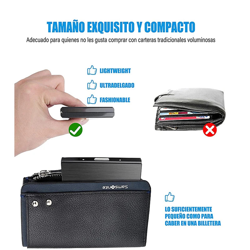 Ultra-Thin RFID Blocking Metal Card Holder