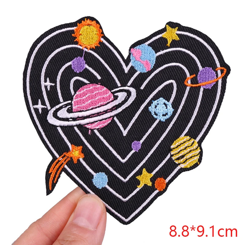 Encouraging Embroidered Iron-On Patches for Jackets, Jeans & Bags
