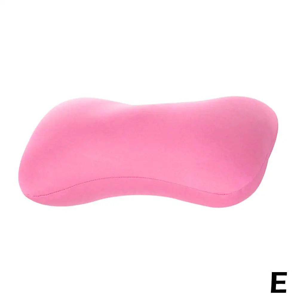 A pink bolster pillow designed for neck and back support.