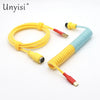 Handcrafted Coiled USB-A to Type-C Cable for Mechanical Keyboards