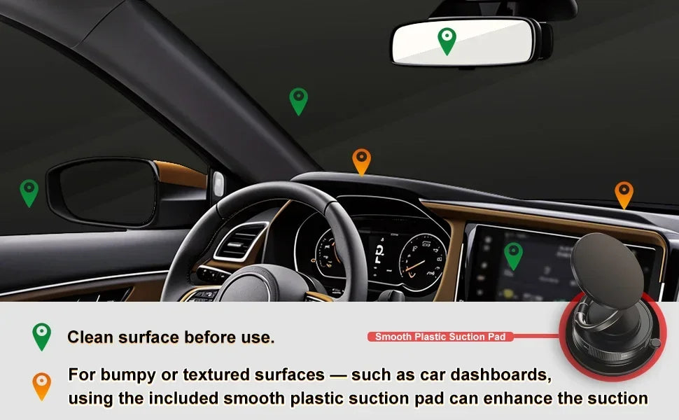 360° Adjustable Vacuum Magnetic Car Phone Mount