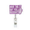 Glitter Retractable Badge Reel with Inspirational Quote