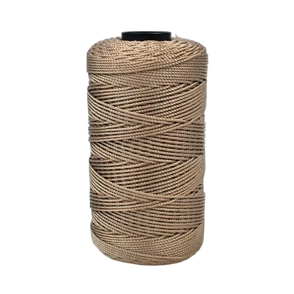 Spool of natural beige ice cotton silk thread for knitting and crochet