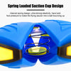 Blue spring loaded suction cup design flying saucer toy for dogs and kids