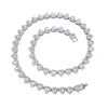 Sparkling Rhinestone Statement Necklace and Bracelet Set