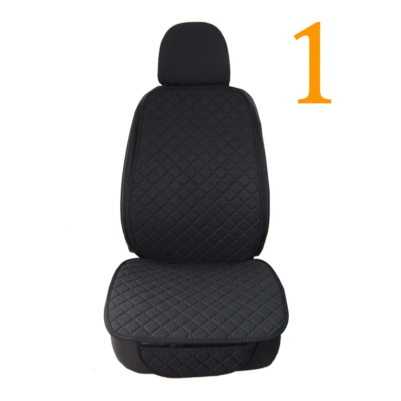 Breathable Linen Front Car Seat Cover