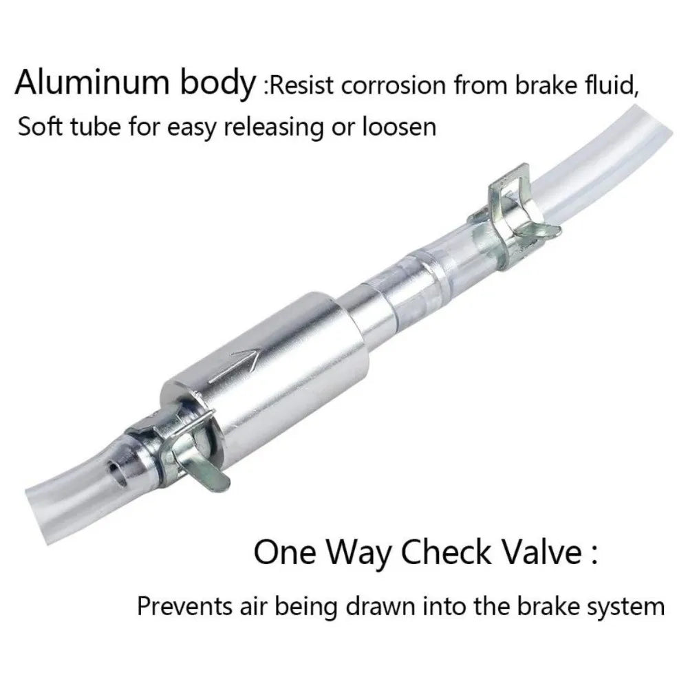 Universal Brake Bleeder Hose Kit with One-Way Valve