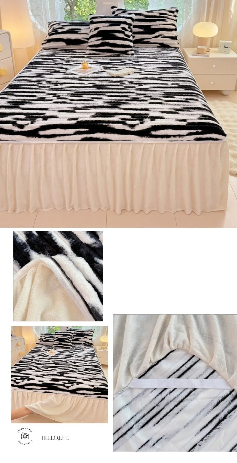 Plush Bed Skirt – Warm, Soft, and Elegant Bedding Essential