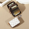 Vintage Zippered Card Holder Wallet with Coin Pocket