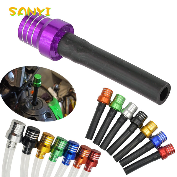 Universal Motorcycle Fuel Cap Vent Valve with One-Way Breather Hose
