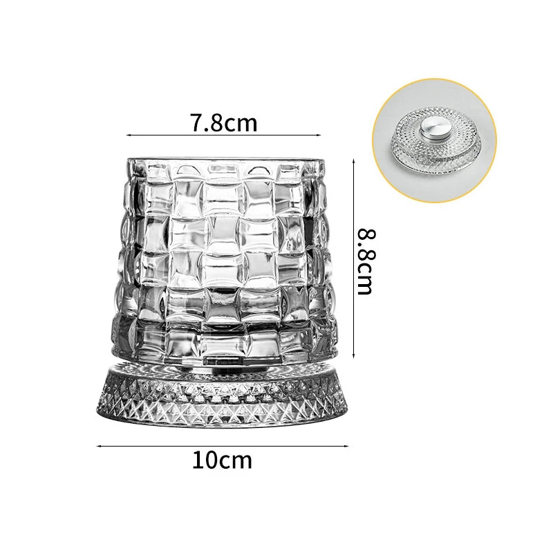 Crystal 360 Rotating Whiskey Glass