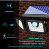 3-Head Solar Security Flood Light with 270° Motion Sensor
