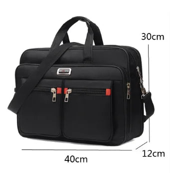 Classic Oxford Laptop Briefcase with Multiple Pockets