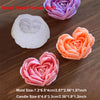 A set of small heart flower silicone molds in white, pink, and orange colors for making candles, resin, or soap.
