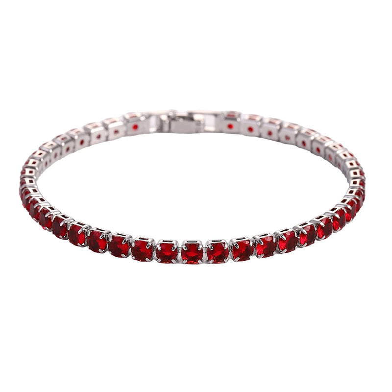 Iced-Out Cubic Zirconia Tennis Bracelet