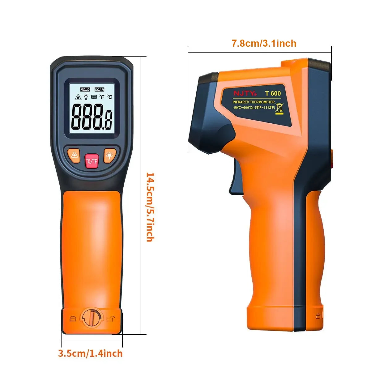 Professional Digital Infrared Thermometer Gun with Laser Targeting