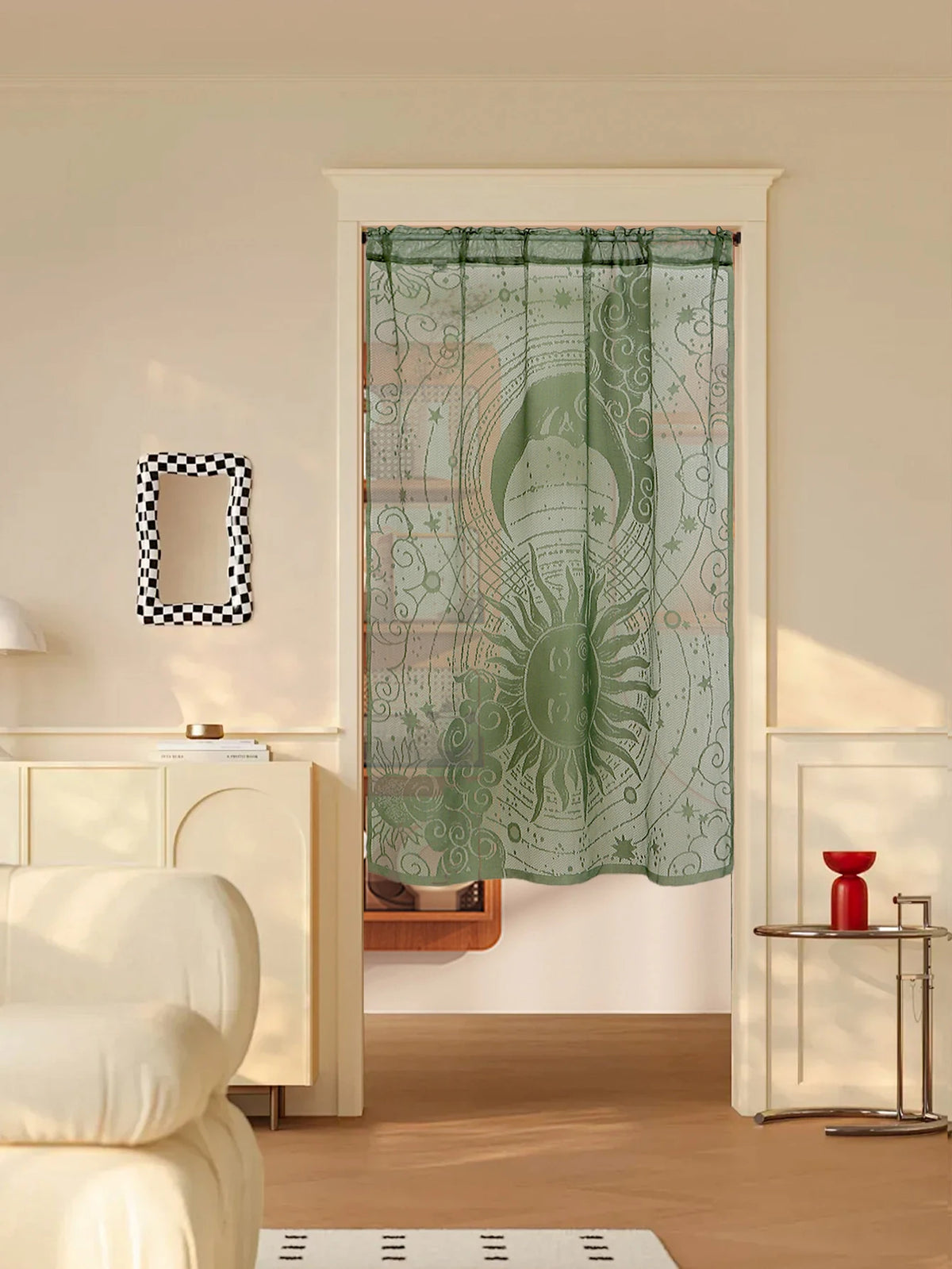Ramadan Sun & Moon Lace Door Curtain