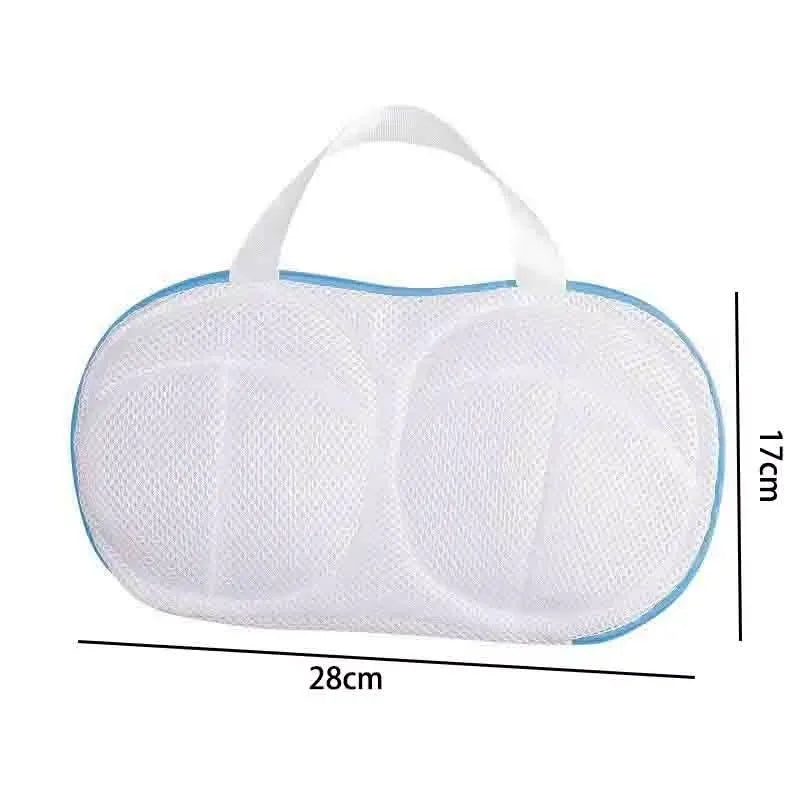 White mesh laundry bag with handles and anti-deformation protection