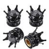 Crystal Crown Tire Valve Caps - Set of 4