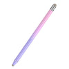 A long, slender capacitive stylus pen with a pink body and silver tip.