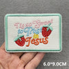 Pink Embroidered Iron-On Letter Patches for Clothing & Accessories